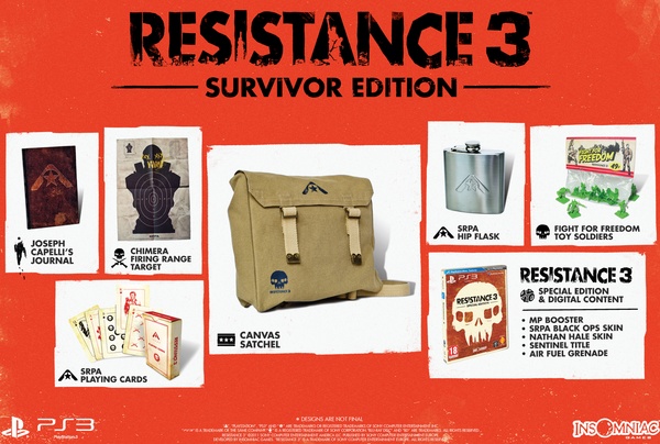 Resistance 3 Survivor Edition Contents