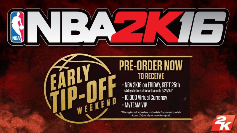 NBA 2K16 Pre-Order Bonus
