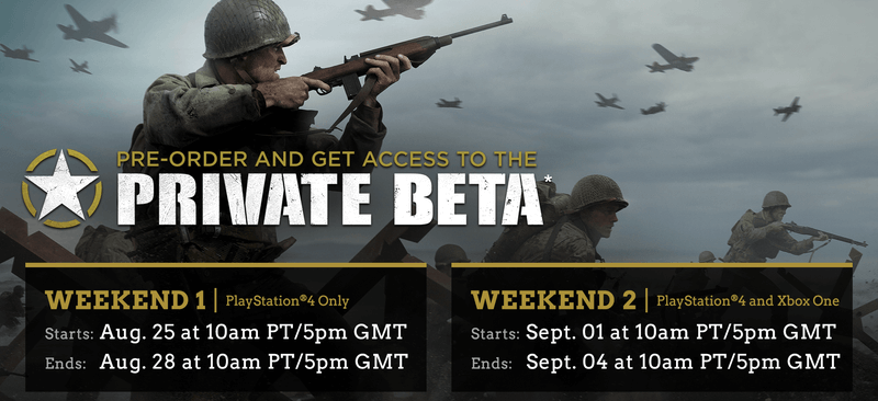 Call of Duty: WWII - Private Beta Details