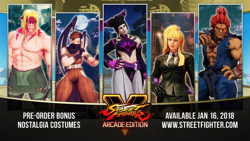 Street Fighter V: Arcade Edition - Nostalgia Costumes