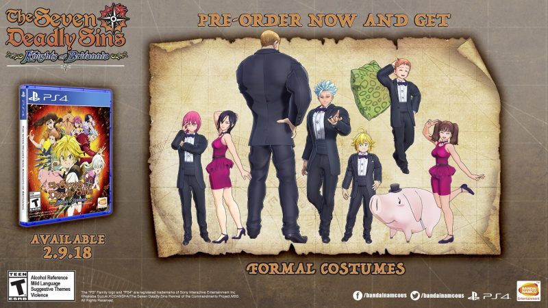 The Seven Deadly Sins: Knights of Britannia - Pre-Order Bonuses