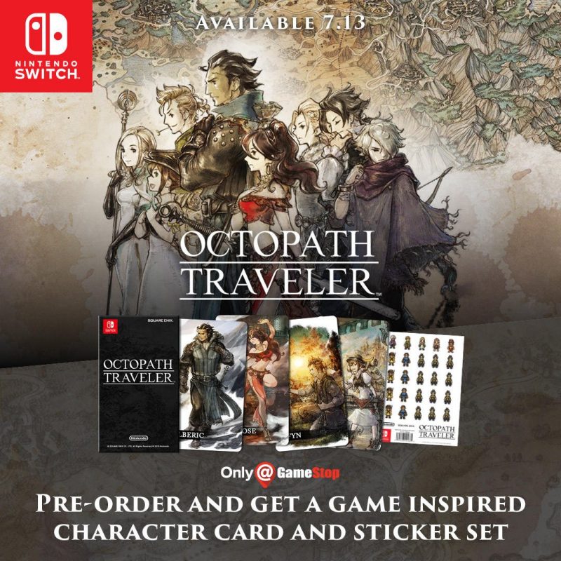 Octopath Traveler - Character Card & Sticker Set