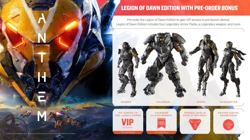 Anthem - Legion of Dawn Bonuses