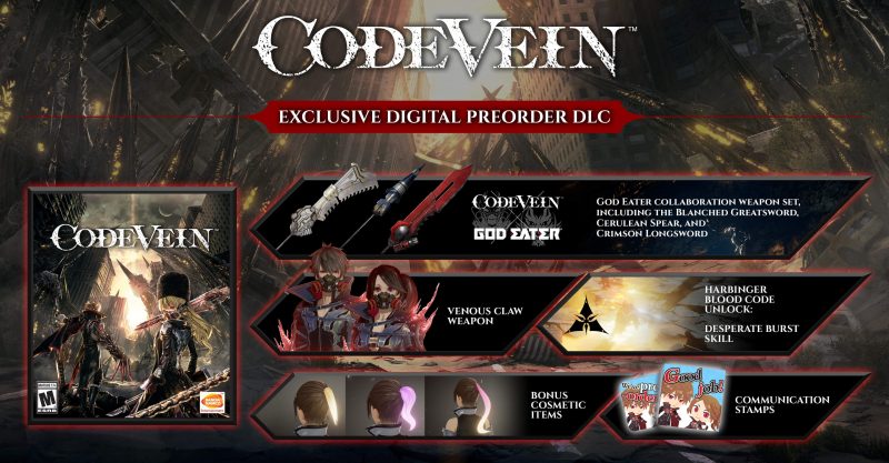 Code Vein - Pre-Order Bonuses