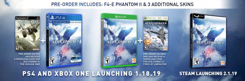 Ace Combat 7: Skies Unknown - Pre-Order Bonuses