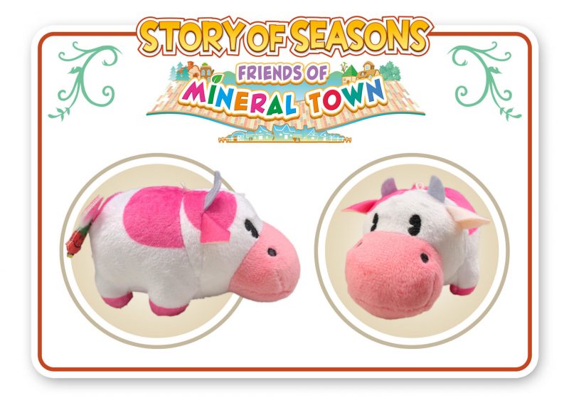 Story of Seasons: Friends of Mineral Town - Strawberry Cow Pocket Plush