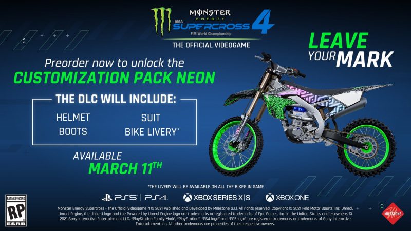 Monster Energy Supercross 4 - Customization Pack Neon