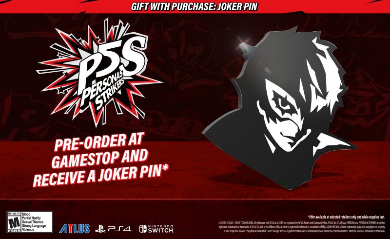 Persona 5 Strikers - Joker Pin
