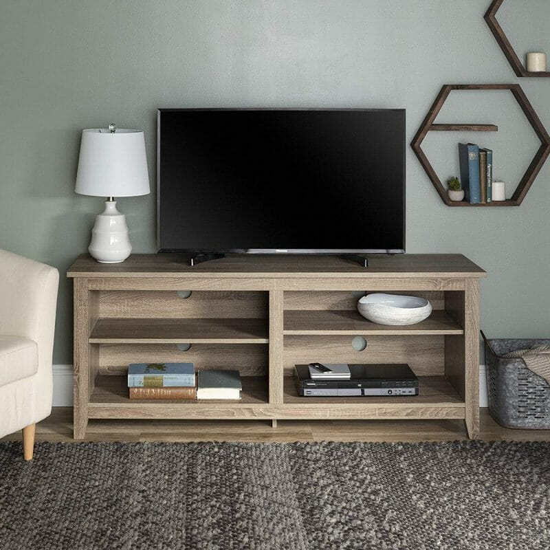 WE Furniture Wood TV Stand