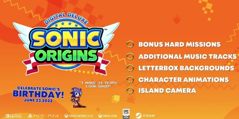 sonic origins digital deluxe trailer announcement